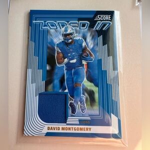 David Montgomery - 2025 Score Zoned In Jersey #ZON-DMY Lions Patch Relic